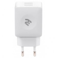 Зарядний пристрій 2E Wall for 2 USB - DC5.0V/4.2 A, white (2E-WC4USB-W)