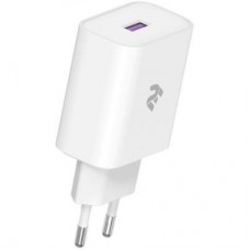 Зарядний пристрій 2E USB Wall Charger QC3.0 DC5V/3A, Max 18W, white (2E-WC1USB18W-W)