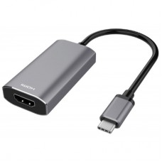 Перехідник USB-C to HDMI 2.1, 0.21m, space grey 2E (2E-W1409)