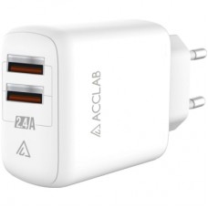 Зарядное устройство ACCLAB AL-TC224 2хUSB 5В/2,4A/12W (1283126538834)