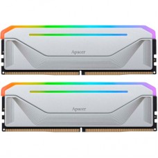 Модуль памяти для компьютера DDR5 32GB (2x16GB) 5200 MHz NOX RGB Silver Apacer (AH5U32G52C522NWAA-2)