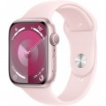 Смарт-часы Apple Watch Series 9 GPS 45mm Pink Aluminium Case with Light Pink Sport Band - M/L (MR9H3QP/A)