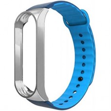 Ремінець до фітнес браслета Armorstandart Sport Silicone Band для Xiaomi Mi Band 3 Silver/Blue (ARM54515)