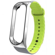 Ремінець до фітнес браслета Armorstandart Sport Silicone Band для Xiaomi Mi Band 3 Silver/Green (ARM54516)