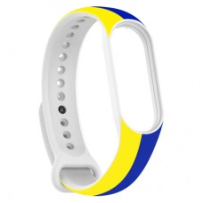 Ремінець до фітнес браслета Armorstandart для Xiaomi Mi Band 7/6/5 New Style Blue - Yellow (ARM61907)