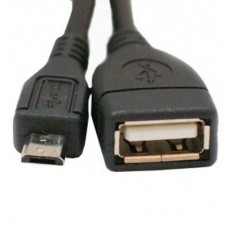 Дата кабель OTG USB 2.0 AF to Micro 5P 0.1m Atcom (3792)