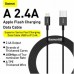 Дата кабель USB 2.0 AM to Lightning 1.0m 2.4A Superior Series Black Baseus (CALYS-A01)