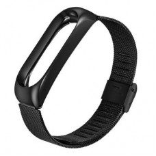 Ремешок для фитнес браслета BeCover Metal для Xiaomi Mi Band 3/4 Black (704651)