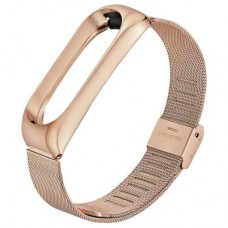 Ремінець до фітнес браслета BeCover Metal для Xiaomi Mi Band 3/4 Rose Gold (704654)