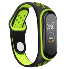 Ремінець до фітнес браслета BeCover Nike Style для Xiaomi Mi Smart Band 5 Black-Green (705152)