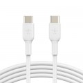 Дата кабель USB-С - USB-С, PVC, 1m, white Belkin (CAB003BT1MWH)