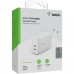 Зарядний пристрій Belkin 40W 2хUSB-С PD white (WCB006VFWH)