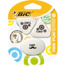 Ластик Bic Mini fun, 3 шт в блистере (bc927870)