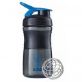 Шейкер спортивний BlenderBottle SportMixer 590ml Black/Cyan ORIGINAL (SM 20oz Black/Cyan)