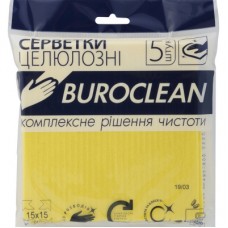 Серветки для прибирання Buroclean целюлозні вологопоглинаючі 15х15 см 5 шт. (4823078962935)