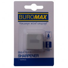 Точилка Buromax CUBE RUBBER TOUCH пластиковий корпус контейнер (BM.4757-1)