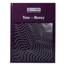 Канцелярська книга Buromax А4 TIME IS MONEY, 96 аркушів, клітинка, фіолетова (BM.2400-107)