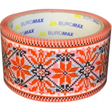 Скотч Buromax Вишиванка 48 мм х 35 м Червона (BM.7007-69)