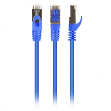 Патч-корд 1м S/FTP Cat 6A CU LSZH blue Cablexpert (PP6A-LSZHCU-B-1M)