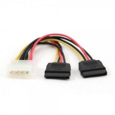 Кабель живлення Molex to 2xSATA power 0.3m Cablexpert (CC-SATA-PSY-0.3M)