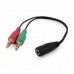 Кабель мультимедийный Jack 3.5mm female 4-pin to 2x Jack 3.5mm male 0.2m Cablexpert (CCA-418)