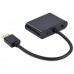 Перехідник Cablexpert HDMI to HDMI/VGA+audio 3.5mm (A-HDMIM-HDMIFVGAF-01)