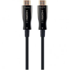 Кабель мультимедийный HDMI to HDMI 10.0m AOC V.2.0, 4K 60Hz Gold Cablexpert (CCBP-HDMI-AOC-10M-02)