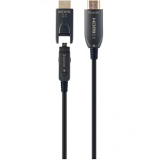 Кабель мультимедийный HDMI to HDMI 20.0m AOC V.2.0, 4K 60Hz Gold Cablexpert (CCBP-HDMID-AOC-20M)