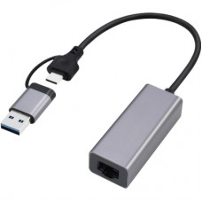 Адаптер USB-A /C to Lan 2.5 Gbit/s Cablexpert (A-USB3AC-LAN2G-01)