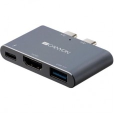 Порт-репликатор Canyon Docking Station with 3 ports, Thunderbolt 3, Input 100-240V (CNS-TDS01DG)