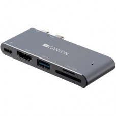 Порт-репликатор Canyon Docking Station with 5 ports, Thunderbolt 3, Input 100-240V (CNS-TDS05DG)