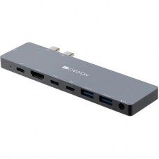 Порт-репликатор Canyon Docking Station with 8 ports, 1*Type C PD100W+2*Type C (CNS-TDS08DG)