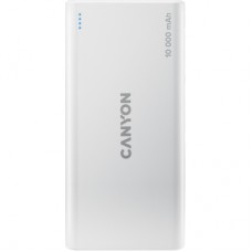 Батарея універсальна Canyon PB-108 10000mAh, Input 5V/2A, Output 5V/2.1A(Max), white (CNE-CPB1008W)