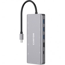 Порт-репликатор Canyon DS-12, 13 in 1 USB-C hub, 2*HDMI, Gigabit Ethernet, VGA, 3*USB3.0, PD/100W, 3.5mm audio jack (CNS-TDS12)