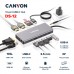 Порт-репликатор Canyon DS-12, 13 in 1 USB-C hub, 2*HDMI, Gigabit Ethernet, VGA, 3*USB3.0, PD/100W, 3.5mm audio jack (CNS-TDS12)