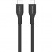 Дата кабель USB-C to USB-C 1.0m CC60SC10 60W Silicon Black Canyon (CNS-CC60SC10B)