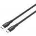 Дата кабель USB-C to USB-C 1.0m CC60SC10 60W Silicon Black Canyon (CNS-CC60SC10B)