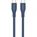 Дата кабель USB-C to USB-C 1.0m CC60SC10 60W Silicon Dark blue Canyon (CNS-CC60SC10DB)