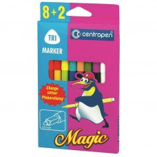 Фломастеры Centropen 2549 Magic, 10шт (8 colors+ 2 erasers) (2549/10)