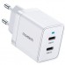 Зарядний пристрій Choetech 2xUSB-C 40W PD/QC/PPS (Q5006-EU-WH)