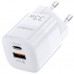 Зарядний пристрій Choetech GaN USB-A/USB-C 33W QC3.0/PD/PPS (PD5006-EU-WH)