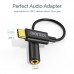 Перехідник USB-C to 3.5m stereo-audio (CDLA) Choetech (AUX003-BK)