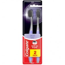 Зубная щетка Colgate High Density Charcoal мягкая 2 шт. (8718951369153)