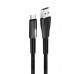 Дата кабель ColorWay USB 2.0 AM to Micro 5P 1.0m zinc alloy + led black (CW-CBUM035-BK)