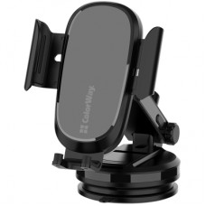 Універсальний автотримач ColorWay Dashboard Car Wireless Charger 15W Black (CW-CHAW037Q-BK)