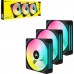 Кулер до корпусу Corsair iCUE Link QX120 RGB PWM PC Fans Starter Kit with iCUE Link System Hub (CO-9051002-WW)