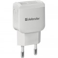 Зарядний пристрій Defender UPA-22 white, 2xUSB, 2.1A (83580)