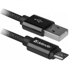 Дата кабель USB 2.0 AM to Micro 5P 1.0m USB08-03T PRO black Defender (87802)