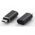 Перехідник Lightning (female) to microUSB (male) black Dengos (ADP-012)