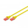 Патч-корд 3м, CAT 6 UTP, AWG 26/7, Cu, LSZH, yellow Digitus (DK-1617-030/Y)